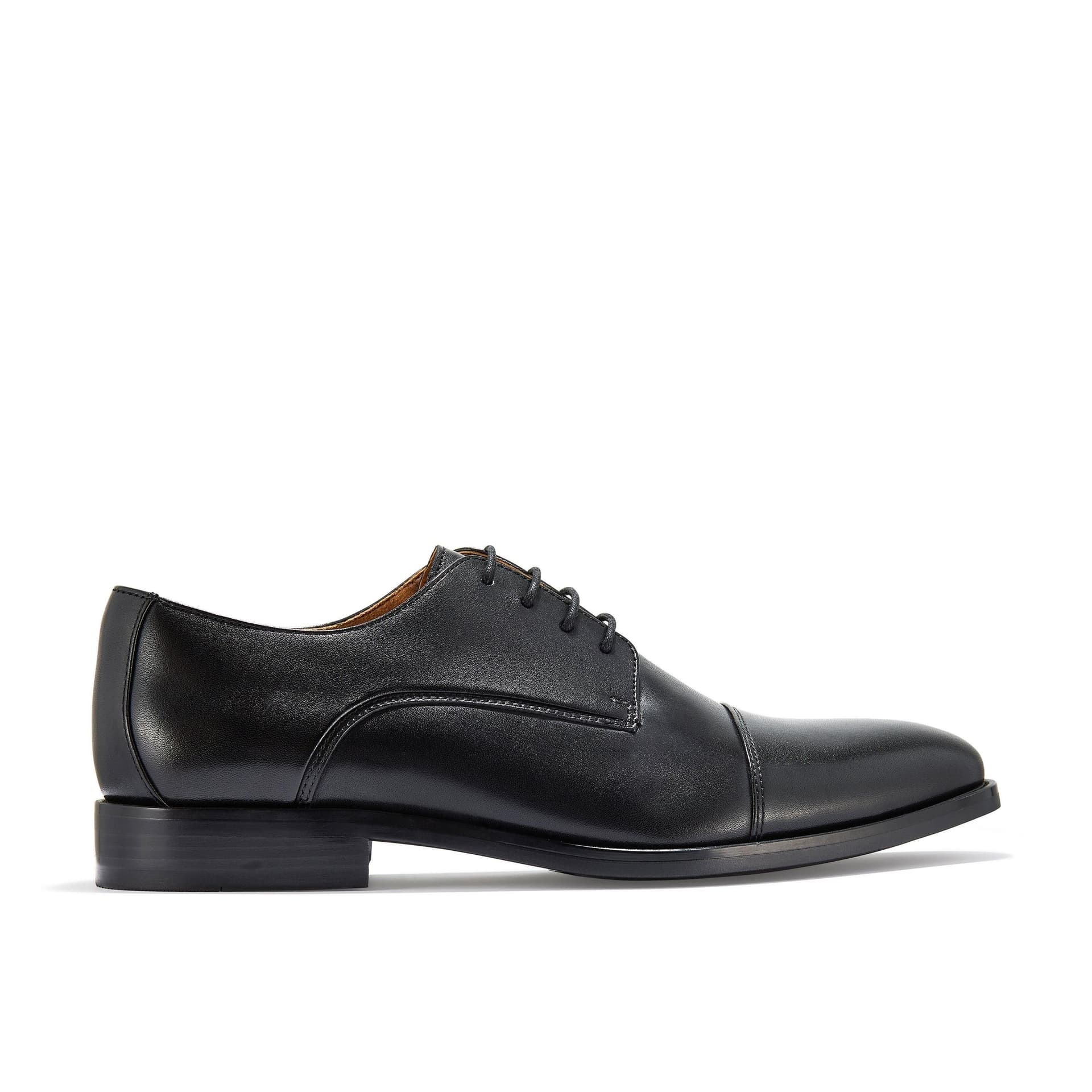 Clarks Clarks Men's Banstead Cap Black Leather Derby Shoes, Lace Up