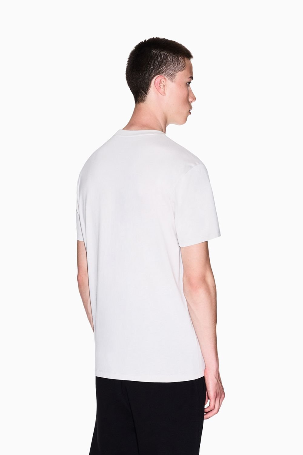 Armani Exchange Armani Exchange Men's Front Box Logo T-Shirt Stone - 4