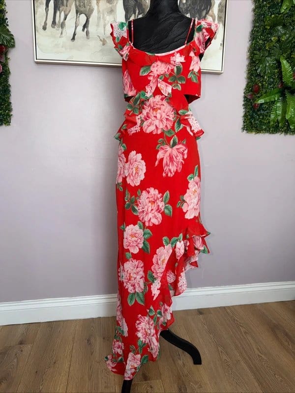 Forever New Forever New Split Maxi Dress in Red Floral is a stylish and elegant choice for a party or cocktail - 1