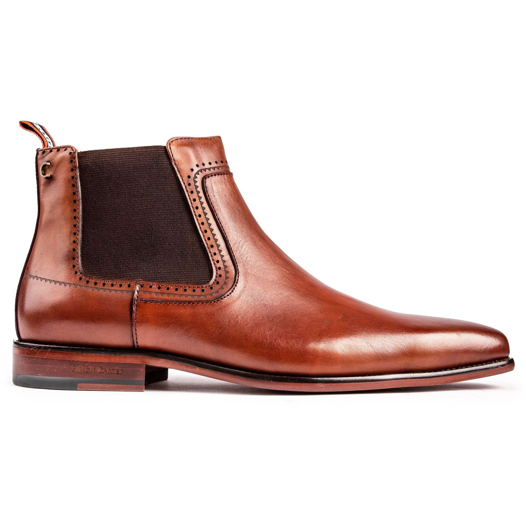 Simon Carter SIMON CARTER Men's Terrier Chelsea Boots in Tan - 1