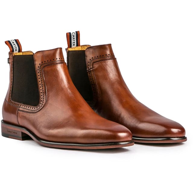 Simon Carter SIMON CARTER Men's Terrier Chelsea Boots in Tan - 2