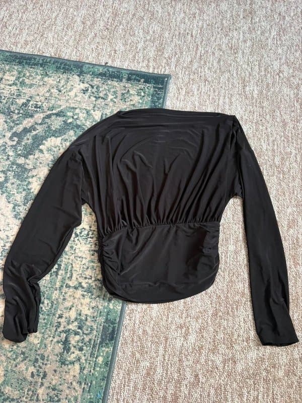 ASOS Slinky off shoulder gathered waist top