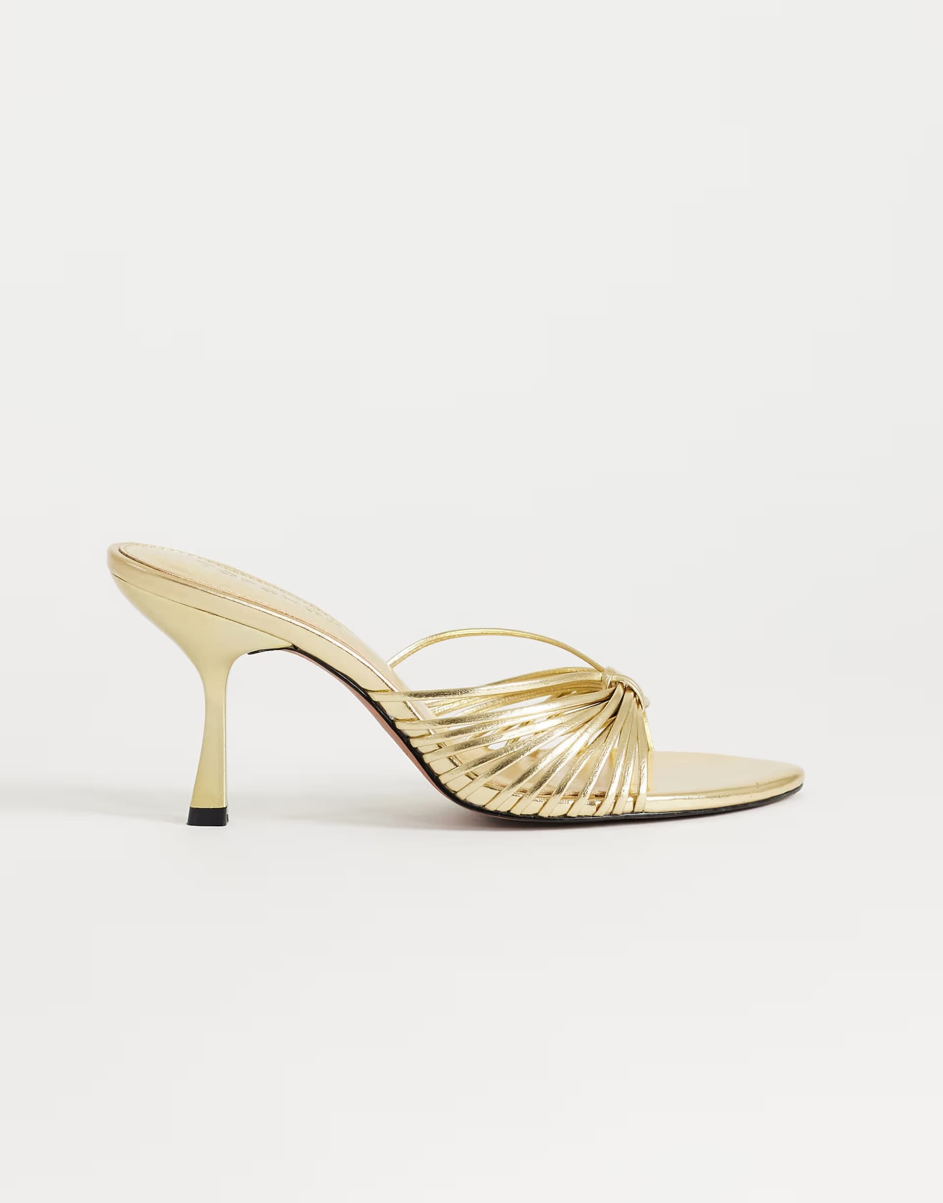 ASOS ASOS Gold Simba Strappy Mule High Sandal