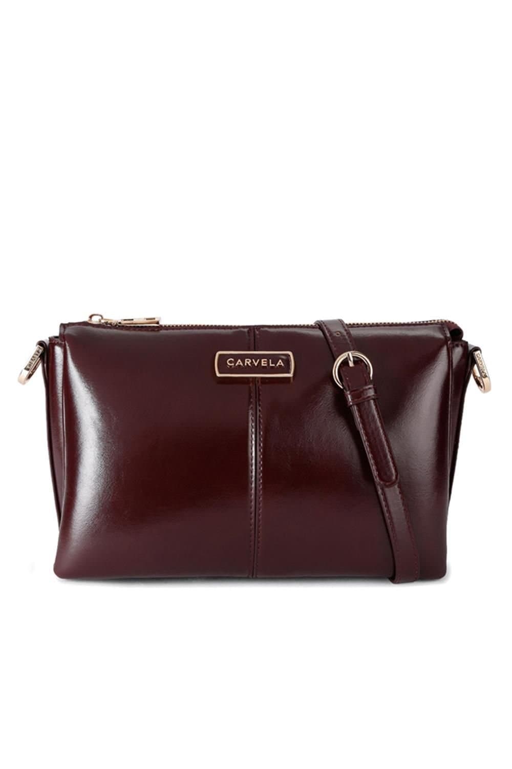 Carvela Carvela Women's 'Cosma Crossbody' Bag in Dark Red