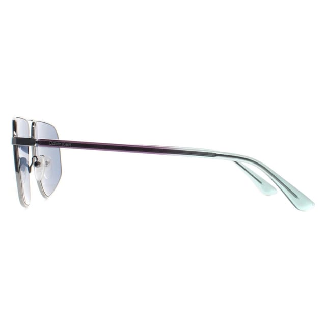 Calvin Klein CALVIN KLEIN Men's Aviator Light Gunmetal Blue CK23126S in Grey - 3