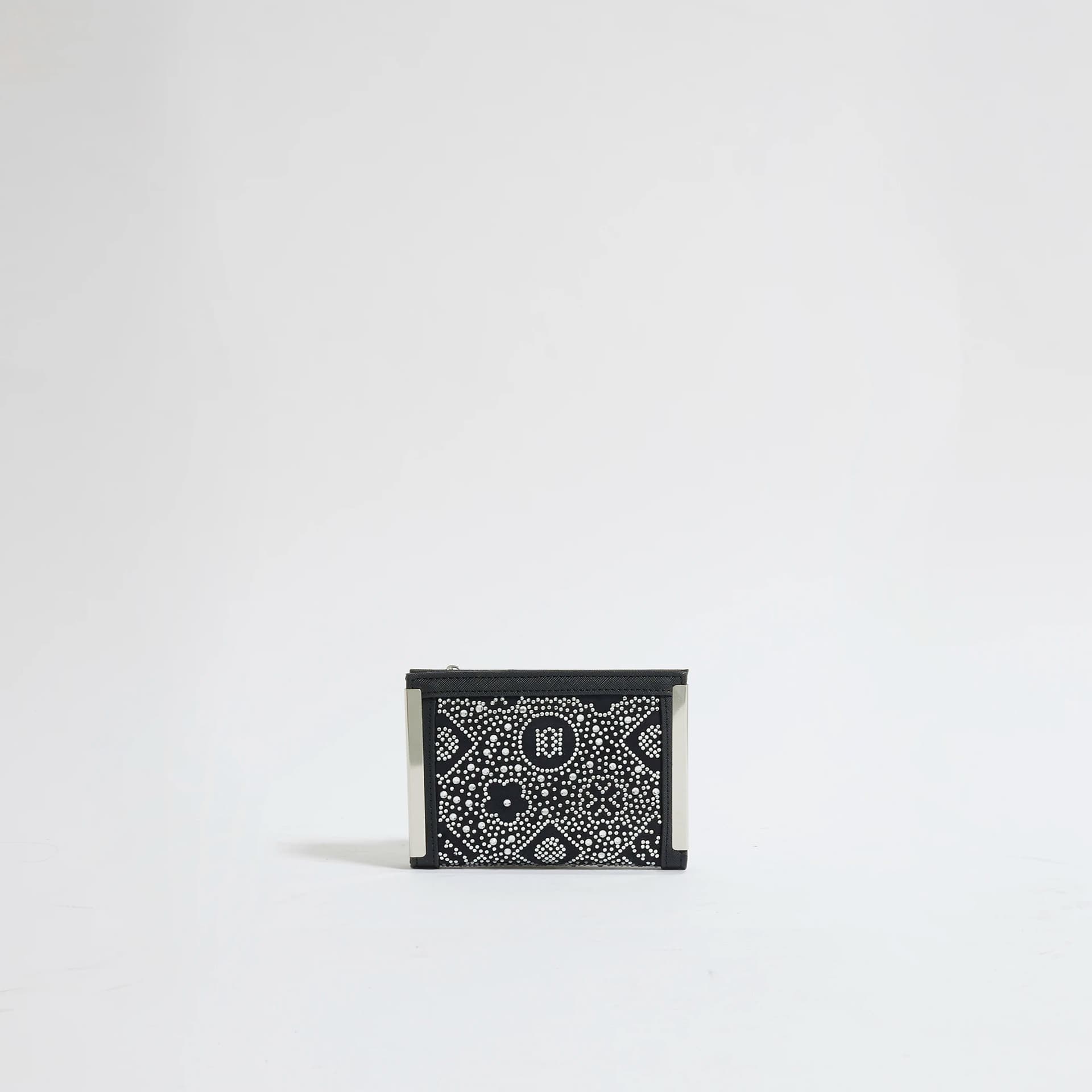 River Island River Island Womens Black Diamante Foldout Purse