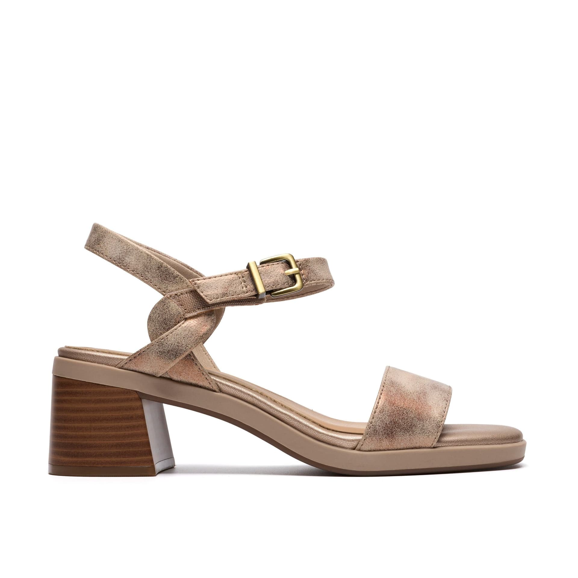 Clarks Clarks Women's Jaylan Ray Bronze Metallic Heeled Sandals in Metallics