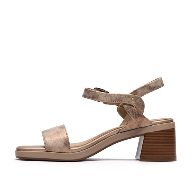 Clarks Clarks Women's Jaylan Ray Bronze Metallic Heeled Sandals in Metallics - 2