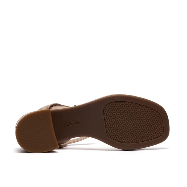 Clarks Clarks Women's Jaylan Ray Bronze Metallic Heeled Sandals in Metallics - 3