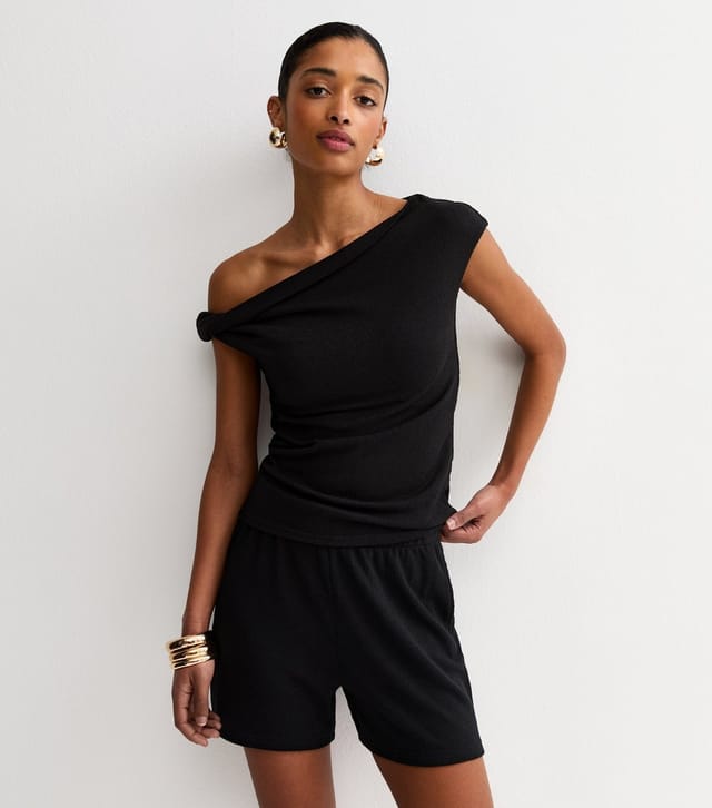 New Look Women's Black Twisted Off The Shoulder Top New Look - 3