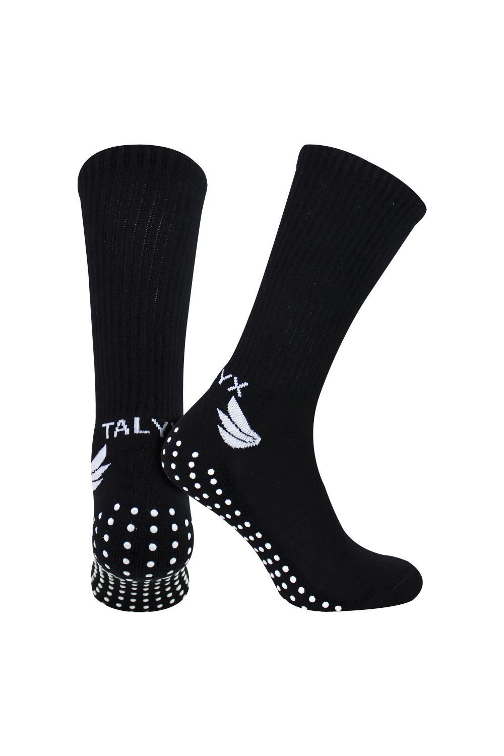 TALYX TALYX Men's 12 Pack Bamboo Crew Reinforced Grip Socks in Black - 3