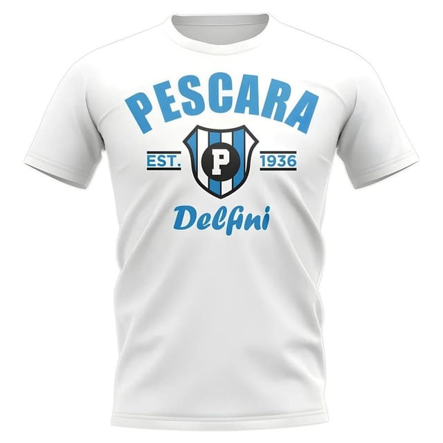 Pescara Pescara Men's Personalised Established Football T-Shirt in White - 2