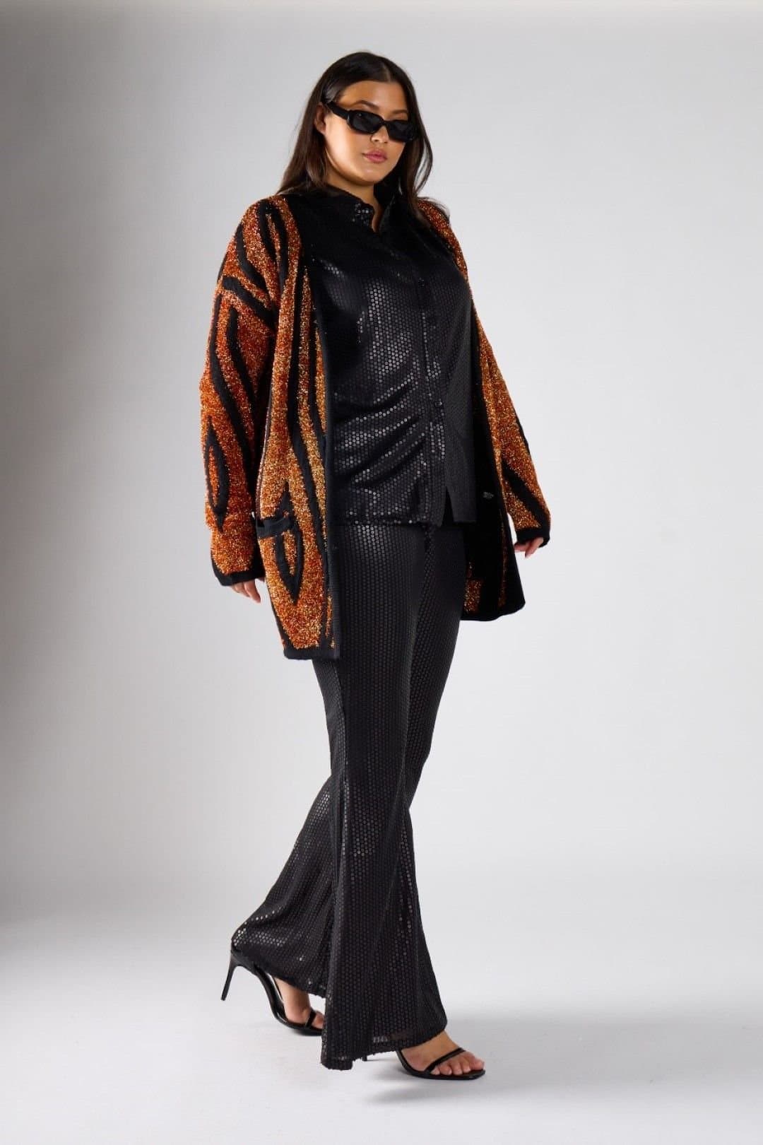 Shnoo Shnoo Women's Print Long Cardigan