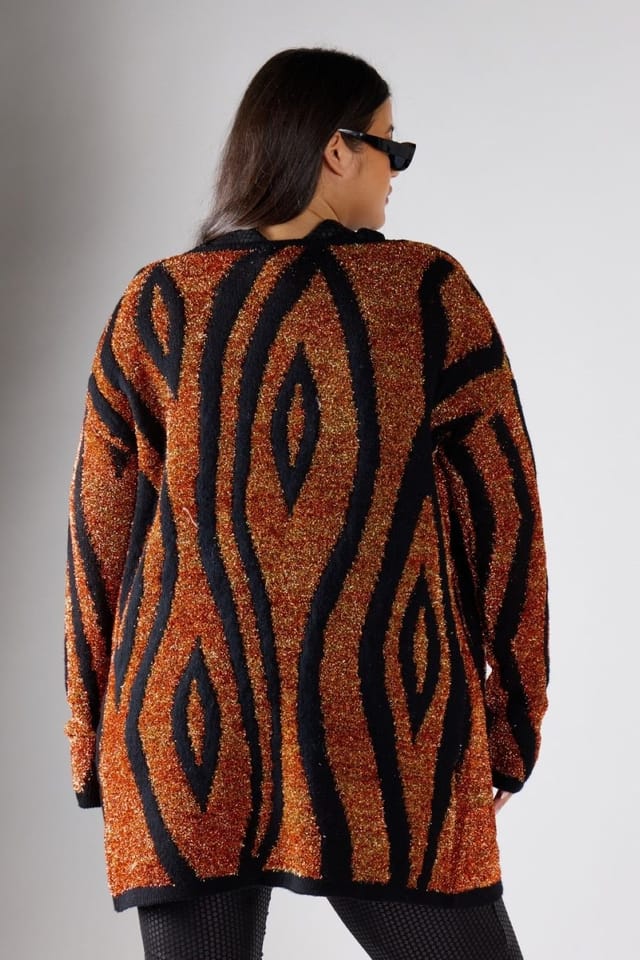 Shnoo Shnoo Women's Print Long Cardigan - 2