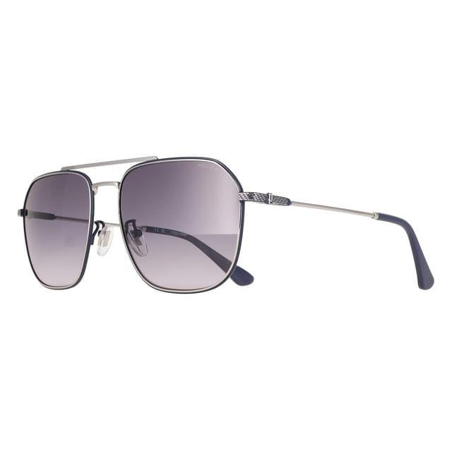Police Police Men's Aviator Shiny Palladium Smoke Gradient SPLF64 Octane 1 in Silver - 2