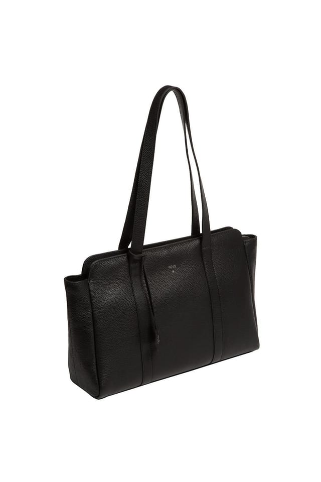 NiNa Amora NiNa Amora Women's 'Ines' Leather Handbag in Black - 3