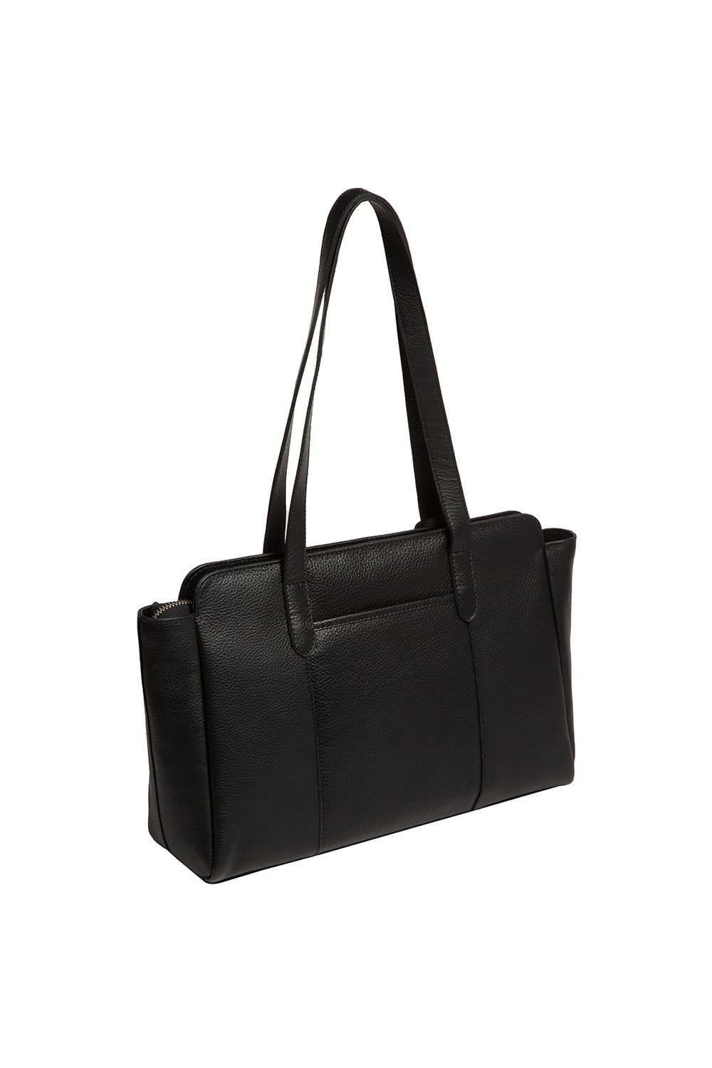 NiNa Amora NiNa Amora Women's 'Ines' Leather Handbag in Black - 4