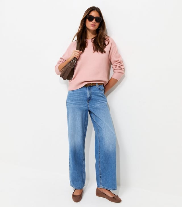 New Look Women's Light Pink Midweight Crew Neck Jumper New Look - 2