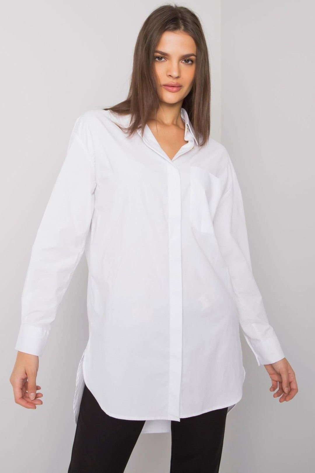 Love Lace Love Lace White Long Sleeve Button Up Shirt