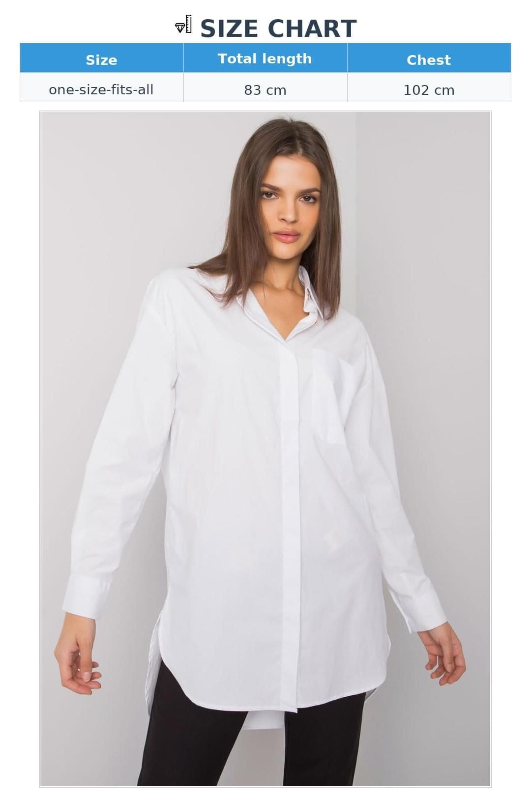 Love Lace Love Lace Women's Long Sleeve Extended Button Up Shirt in White - 4