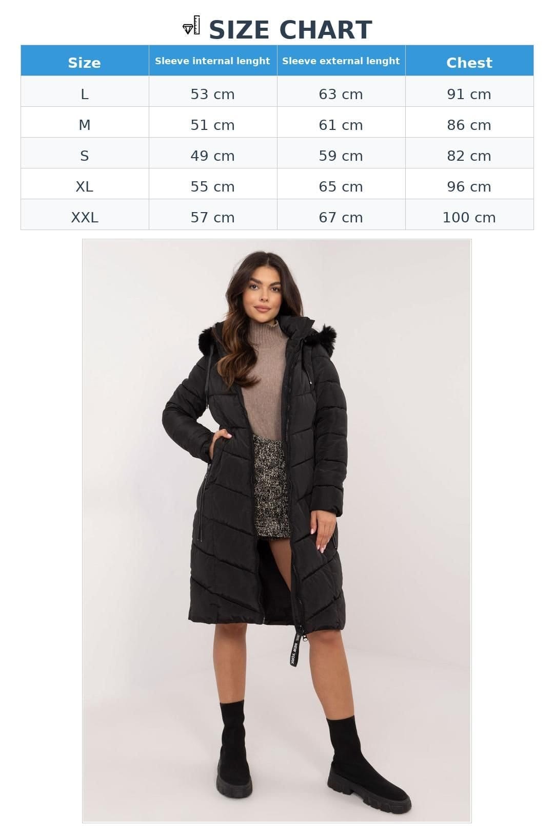 Love Lace Love Lace Women's Long Hooded Quilted Down Jacket for Winter in Black - 4