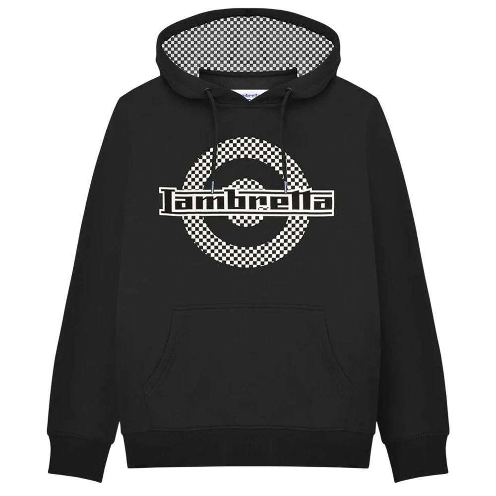 Lambretta Lambretta Men's Target Checked Hoodie in Black - 2