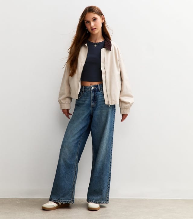 New Look Girls' Navy Short Sleeve Baby Tee Top New Look - 3