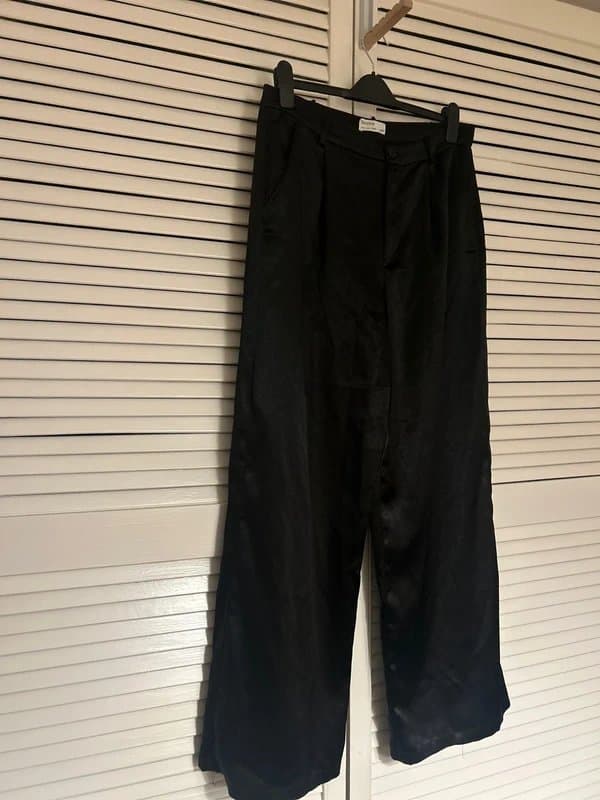 Bershka Bershka wide legged satin trousers size L