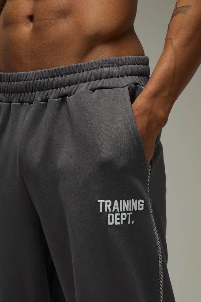 Training Dept. Training Dept. Men's Training Dept Straight Leg Contrast Stitch Joggers in Charcoal - 3
