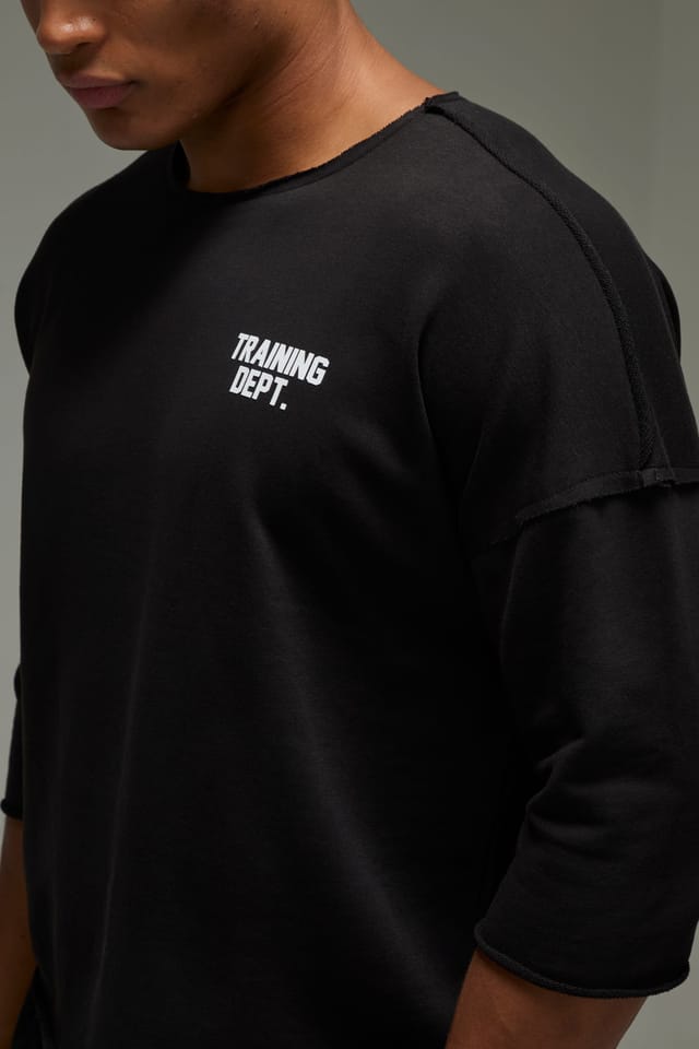 Training Dept. Training Dept. Men's Training Dept Loopback Oversized Rag Top in Black - 3