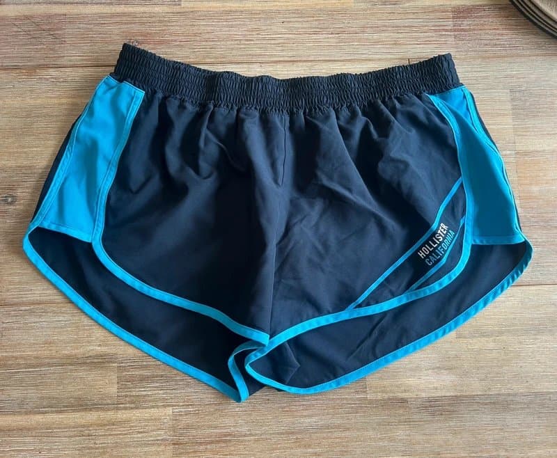 Hollister 🌸 Hollister Sport Navy Blue Running Shorts Gym Fitness Activewear UK 10-12 Y2K