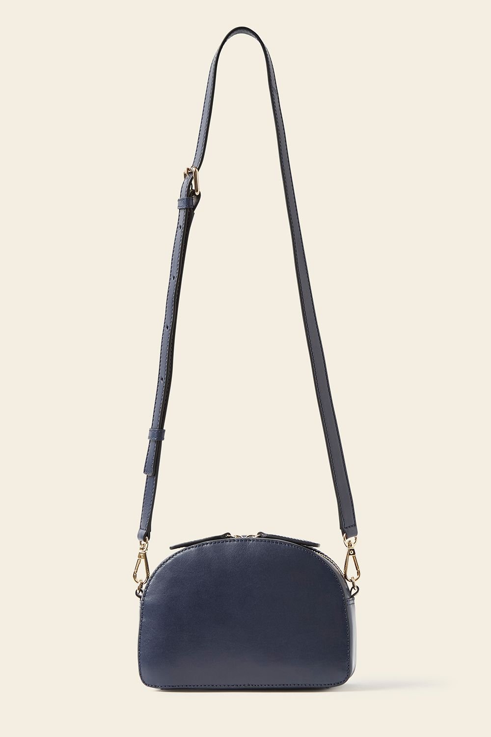 Orla Kiely Orla Kiely Women's Babaluna Leather Crossbody - Navy Punched Flower - 3