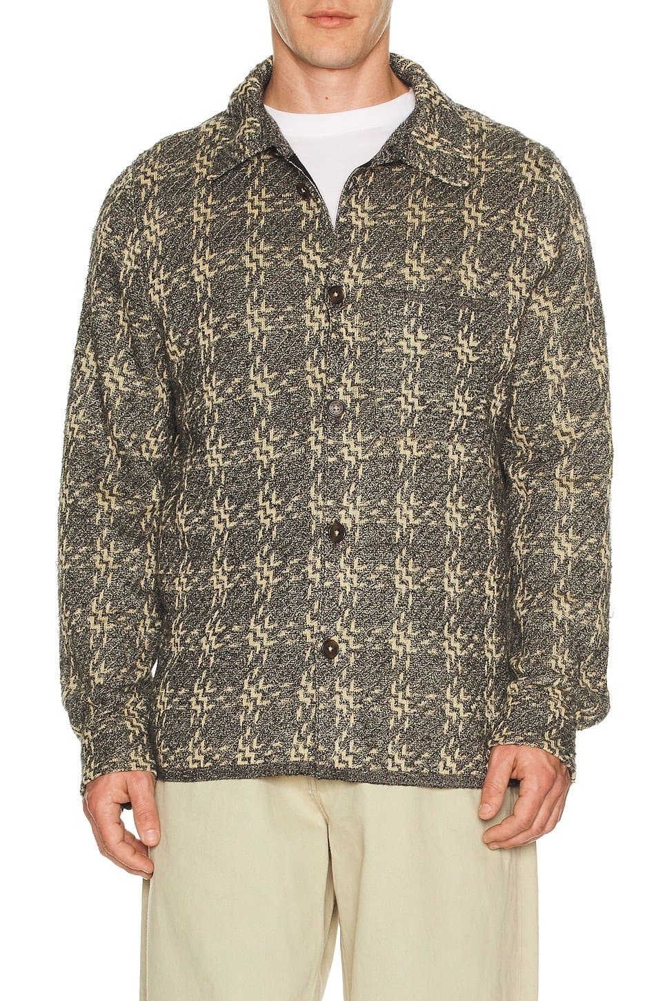 revolve Plaid Linen Blend Work Shirt