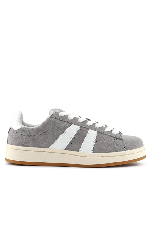 Pavers Pavers Men's Suede Lace-Up Trainers in Grey - 2