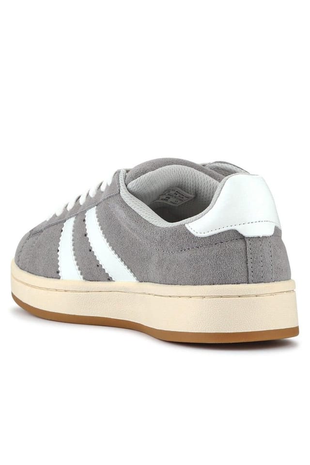 Pavers Pavers Men's Suede Lace-Up Trainers in Grey - 3