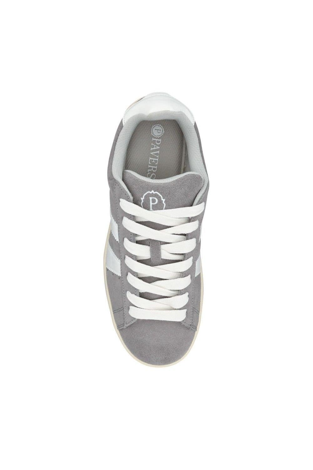 Pavers Pavers Men's Suede Lace-Up Trainers in Grey - 4