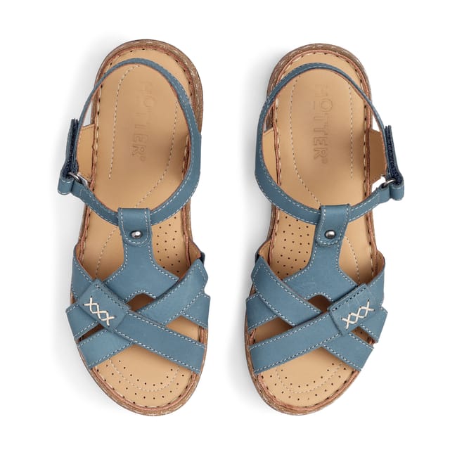 Hotter Hotter Women's 'Reya' Sandals in Mid Blue - 3