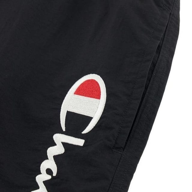 Champion Champion Men's Embroidered Logo Swim Shorts in Black - 2