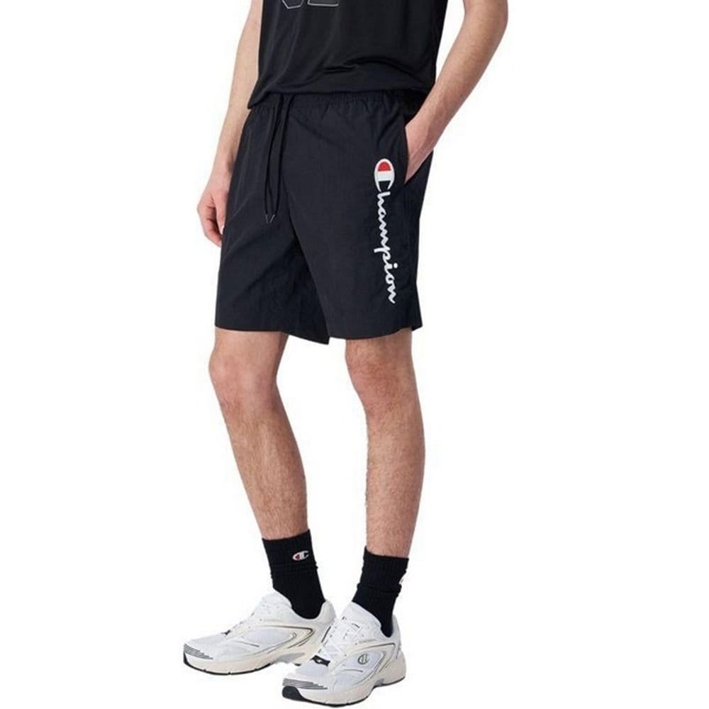 Champion Champion Men's Embroidered Logo Swim Shorts in Black - 4