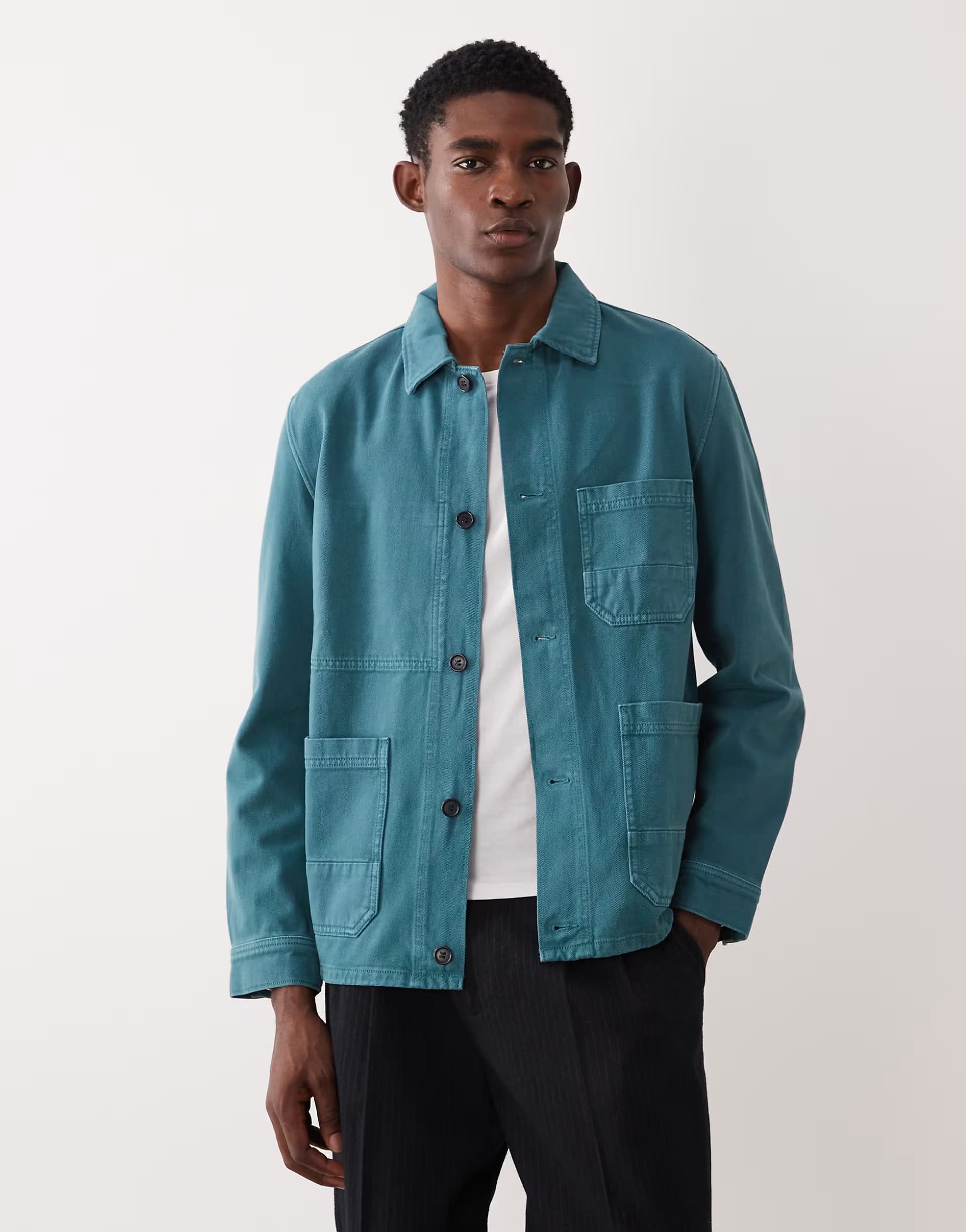 ASOS ARKET pure cotton overshirt in green