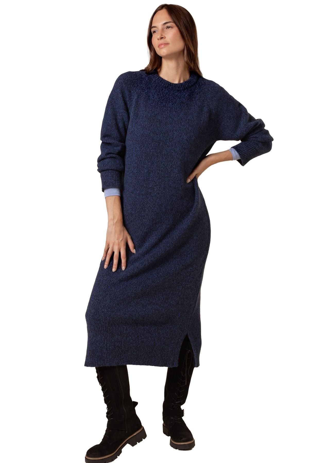 Celtic & Co Celtic & Co Women's Longline Slouch Jumper Dress in Mid Navy