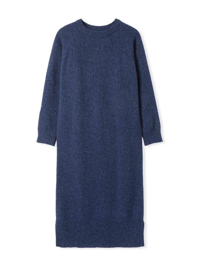 Celtic & Co Celtic & Co Women's Longline Slouch Jumper Dress in Mid Navy - 2