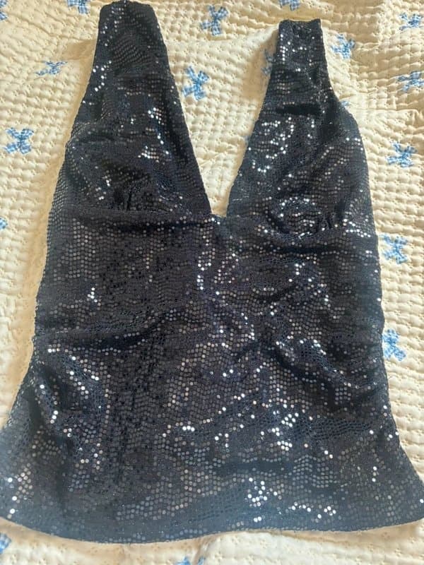 Bershka bershka black sequin top