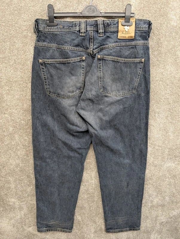 Diesel Diesel Saddle Jeans Mens 34W 32L Blue Relaxed Tapered Button Fly Made in Italy