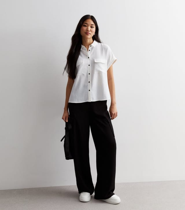 New Look Women's Off White Short Sleeve Shirt New Look - 3