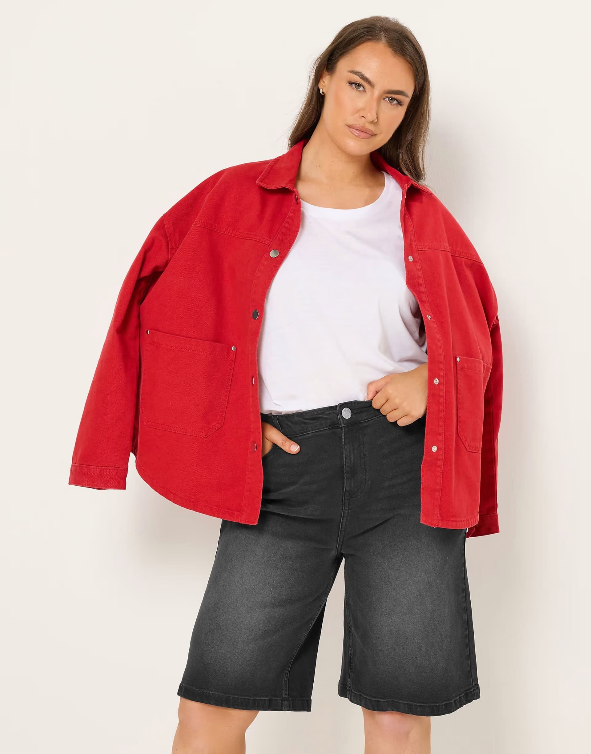 ASOS ASOS Washed Denim Shorts in Black