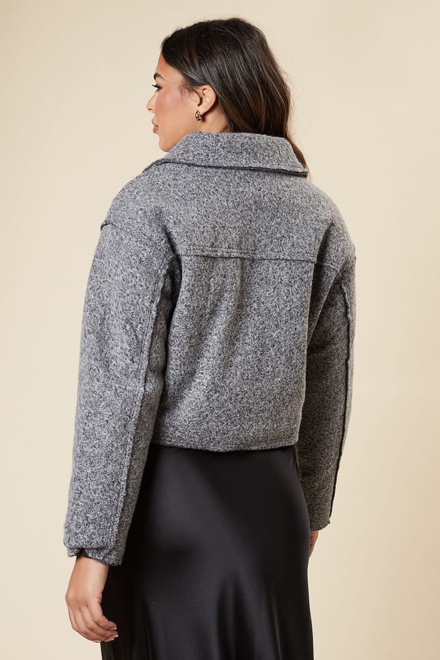 Dorothy Perkins Dorothy Perkins Women's Zip Front Pocket Detail Jacket in Grey - 3