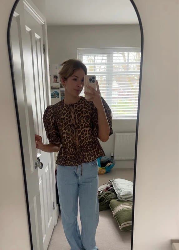 ASOS ASOS leopard print tie top