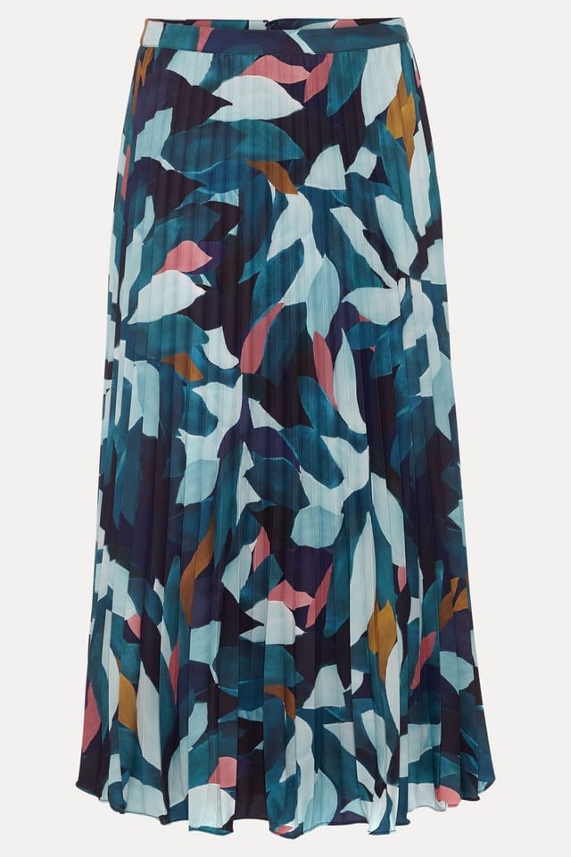 Phase Eight Phase Eight Women's Ebony Printed Midi Skirt in Turquoise - 2
