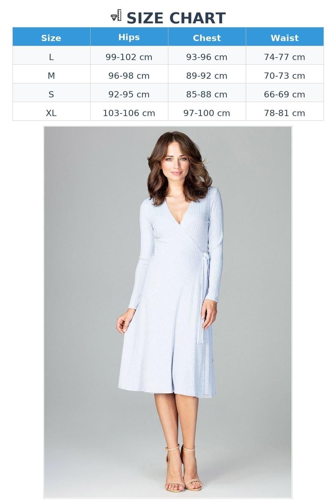 Love Lace Love Lace Women's Loose Fit Knit Knee Length Long Sleeve Dress in Blue - 4